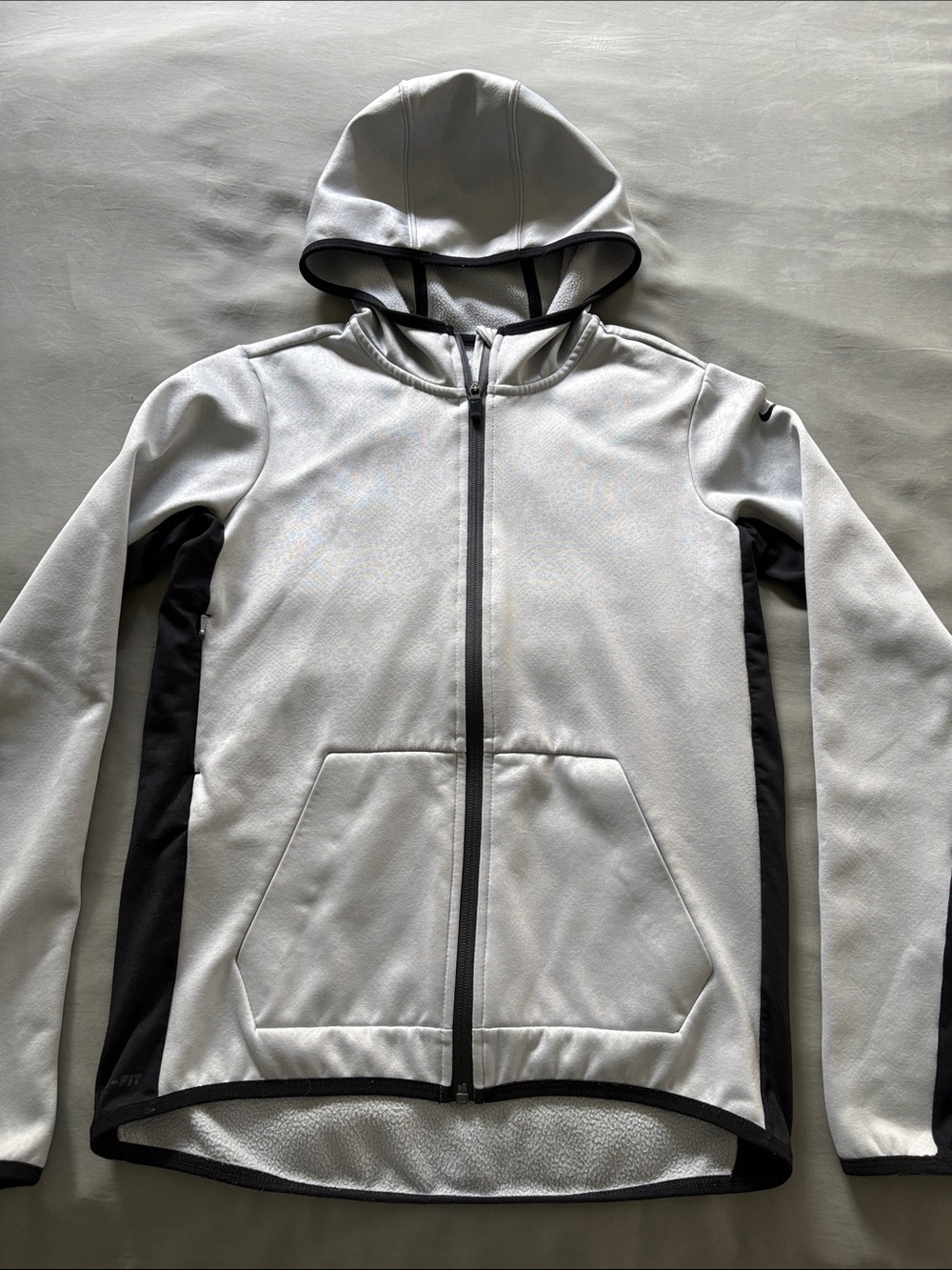 Nike Women's Dusty Blue and Black Performance Full-Zip Hoodie